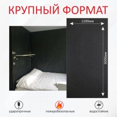 Стеновые панели гипсокаркас под бетон, Лофт черный фото
